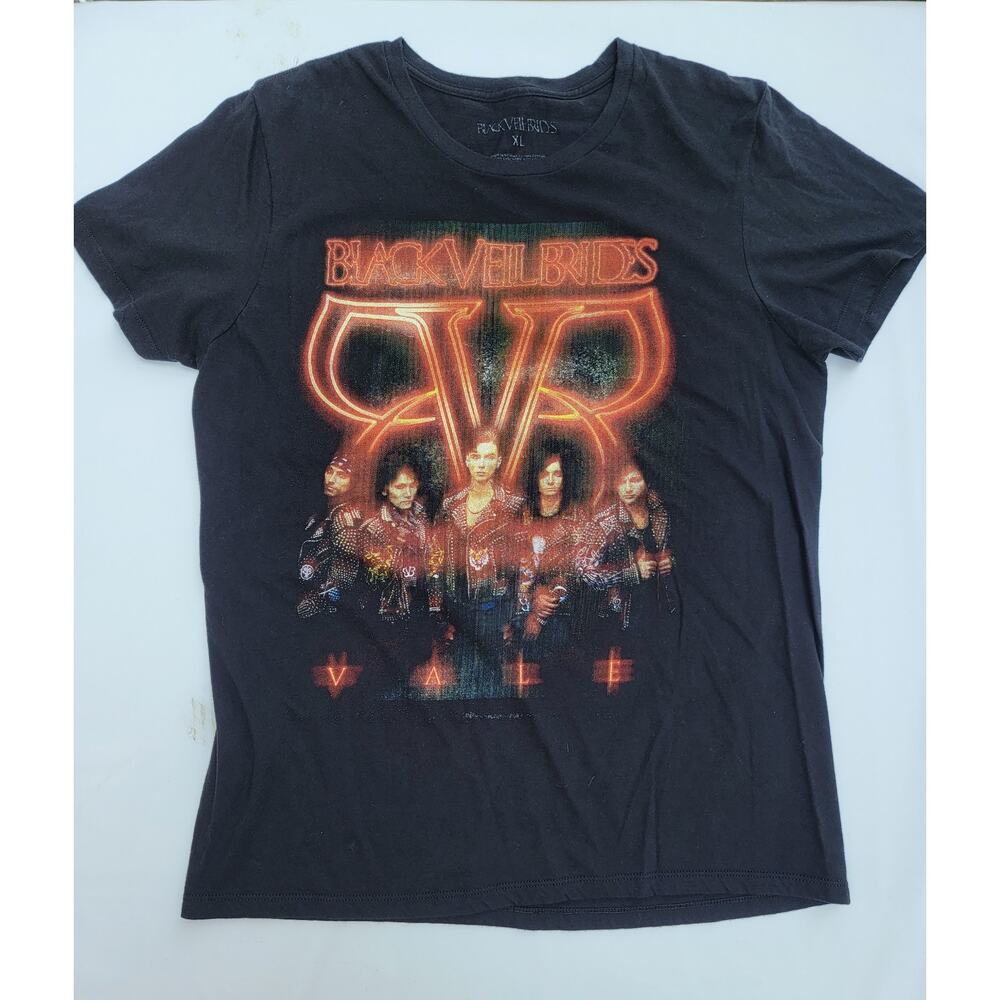 Black Veil Brides Band T- Shirt Black Short Sleeve Crewneck Men's Size XL